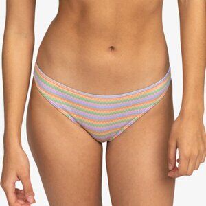 Roxy Wavy Stripe Bikini Bottoms Women’s Size Large Moderate Coverage